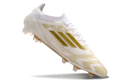 Adidas F50 Elite FG Firm Ground Soccer Cleats - White/Gold