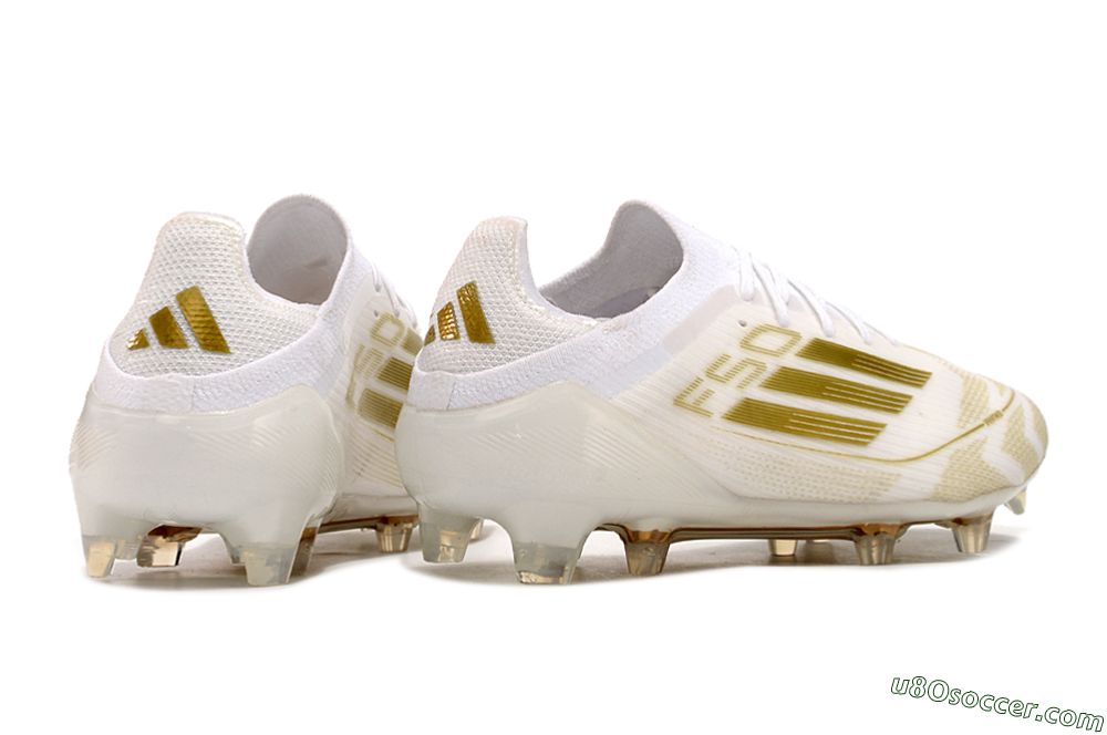 Adidas F50 Elite FG Firm Ground Soccer Cleats - White/Gold 6