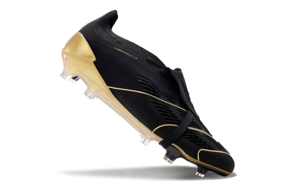 Adidas Predator Elite Tongue FG Firm Ground Soccer Cleats - Black/Gold