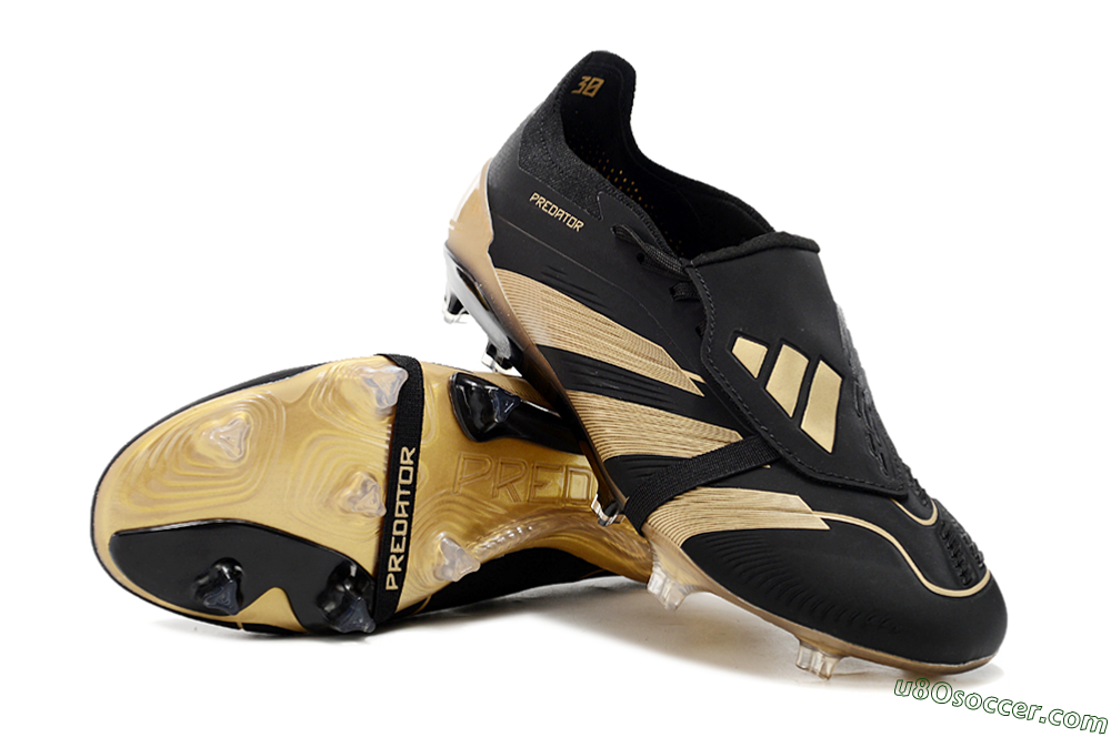 Adidas Predator Elite Tongue FG Firm Ground Soccer Cleats - Black/Gold 3