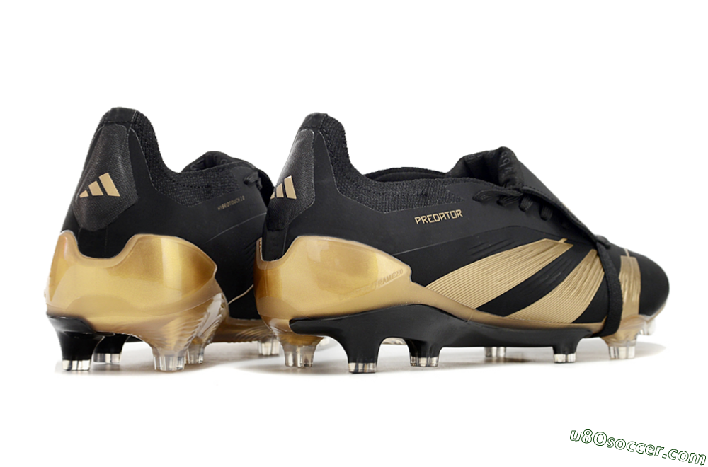 Adidas Predator Elite Tongue FG Firm Ground Soccer Cleats - Black/Gold 6