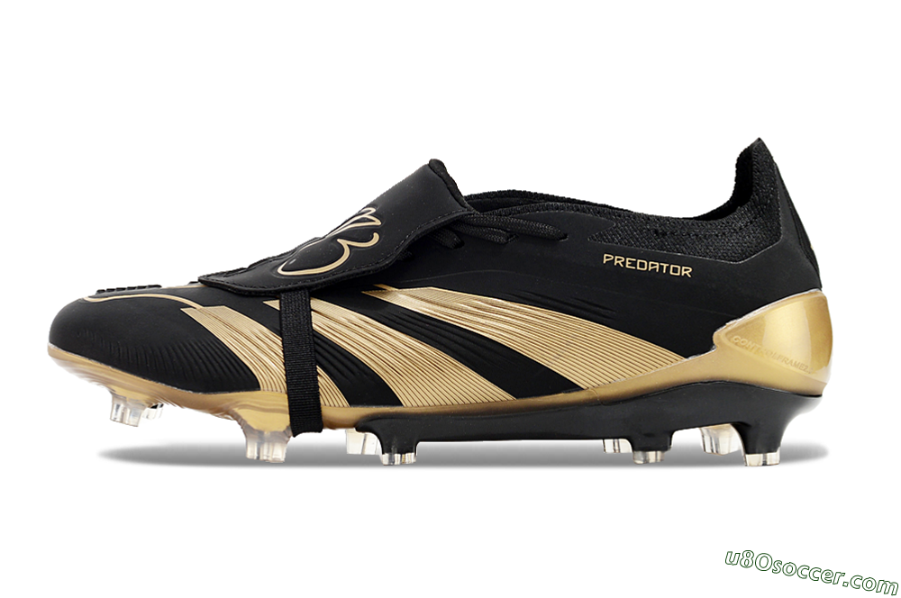 Adidas Predator Elite Tongue FG Firm Ground Soccer Cleats - Black/Gold 2