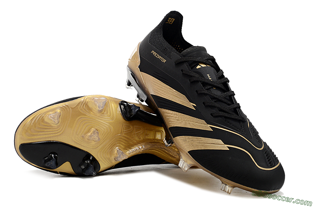 Adidas Predator Elite Accuracy FG Firm Ground Soccer Cleats - Black/Gold 3