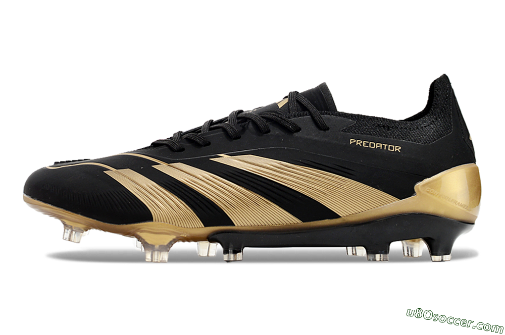 Adidas Predator Elite Accuracy FG Firm Ground Soccer Cleats - Black/Gold 2