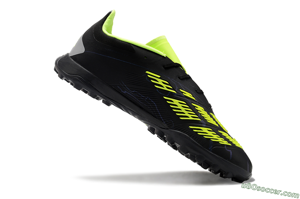 Adidas Predator 24 Elite TF Artificial Turf Soccer Shoes - Black/Yellow/Grey 4