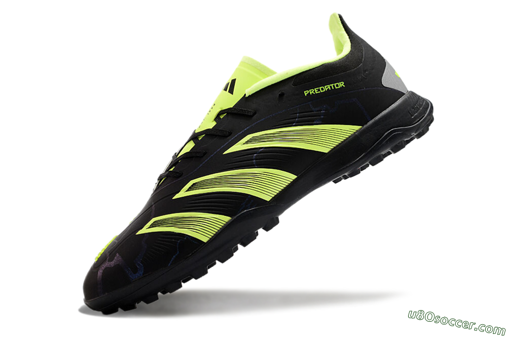 Adidas Predator 24 Elite TF Artificial Turf Soccer Shoes - Black/Yellow/Grey 5