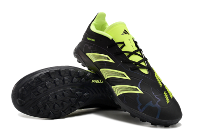 Adidas Predator 24 Elite TF Artificial Turf Soccer Shoes - Black/Yellow/Grey
