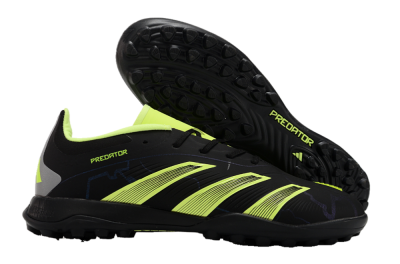 Adidas Predator 24 Elite TF Artificial Turf Soccer Shoes - Black/Yellow/Grey