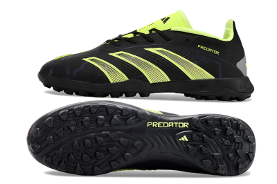 Adidas Predator 24 Elite TF Artificial Turf Soccer Shoes - Black/Yellow/Grey