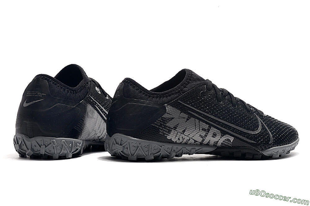 Nike Air Zoom Mercurial Vapor 13 Elite TF Artificial Turf Soccer Shoes - Black/Silver/Grey 9