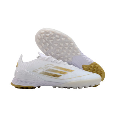 Adidas F50 Elite TF Artificial Turf Soccer Shoes - White/Gold