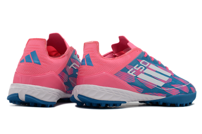 Adidas F50 Elite TF Artificial Turf Soccer Shoes - Blue/Pink/White