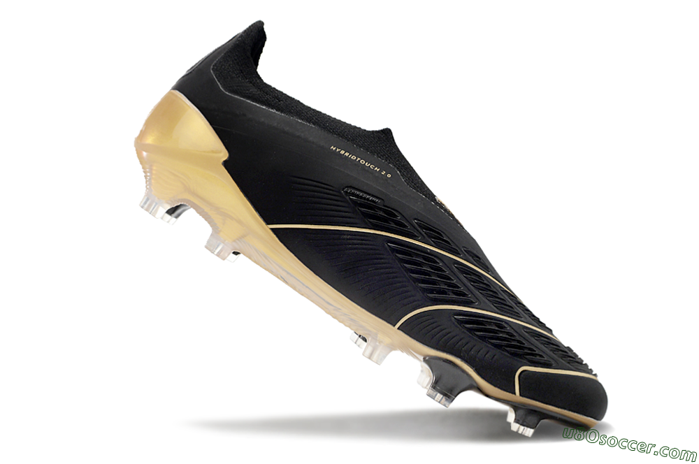 Adidas Predator Accuracy+ Laceless FG Firm Ground Soccer Cleats - Black/Gold 4