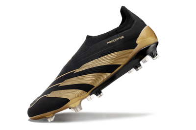 Adidas Predator Accuracy+ Laceless FG Firm Ground Soccer Cleats - Black/Gold