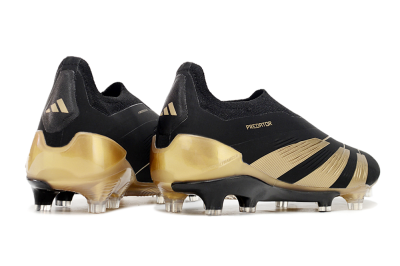 Adidas Predator Accuracy+ Laceless FG Firm Ground Soccer Cleats - Black/Gold