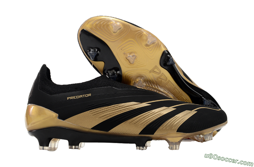 Adidas Predator Accuracy+ Laceless FG Firm Ground Soccer Cleats - Black/Gold 1