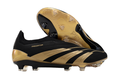 Adidas Predator Accuracy+ Laceless FG Firm Ground Soccer Cleats - Black/Gold