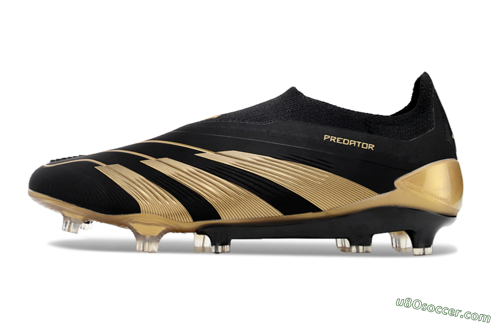 Adidas Predator Accuracy+ Laceless FG Firm Ground Soccer Cleats - Black/Gold 2