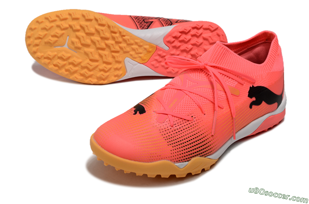 Puma Future 7 Ultimate TF Artificial Turf Soccer Shoes - Pink/Black/White 3