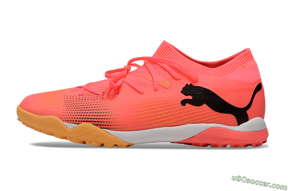 Puma Future 7 Ultimate TF Artificial Turf Soccer Shoes - Pink/Black/White 2
