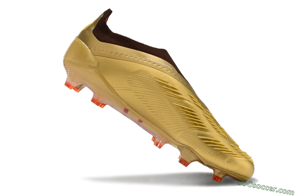 Adidas Predator 24 Elite Laceless FG Firm Ground Soccer Cleats - Gold/White/Brown 4