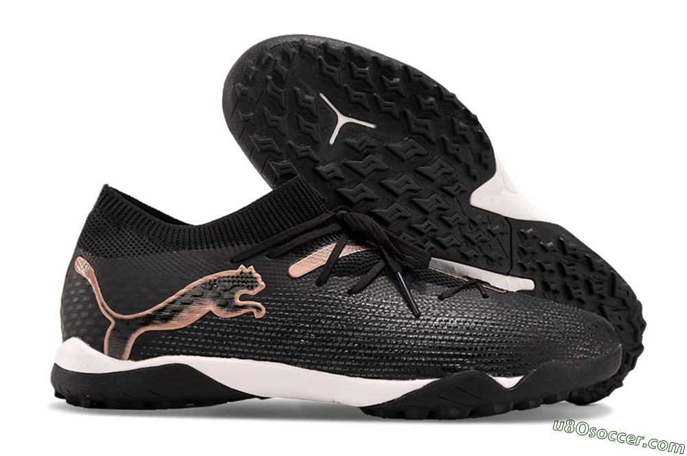 Puma Future Ultimate TF Artificial Turf Soccer Shoes - Black/Gold/White 1