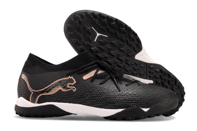 Puma Future Ultimate TF Artificial Turf Soccer Shoes - Black/Gold/White