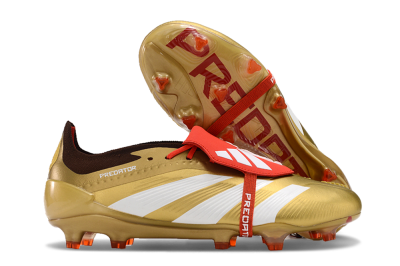 Adidas Predator Elite Foldover Tongue FG Firm Ground Soccer Cleats - Gold/White/Red
