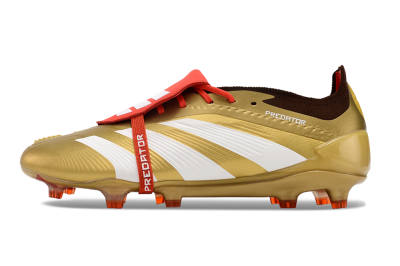 Adidas Predator Elite Foldover Tongue FG Firm Ground Soccer Cleats - Gold/White/Red