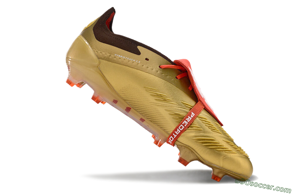 Adidas Predator Elite Foldover Tongue FG Firm Ground Soccer Cleats - Gold/White/Red 4