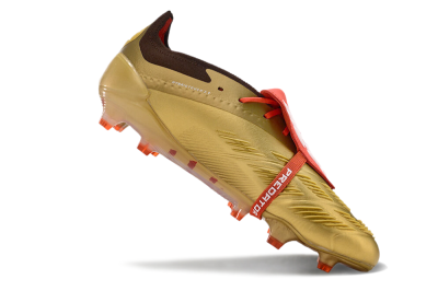 Adidas Predator Elite Foldover Tongue FG Firm Ground Soccer Cleats - Gold/White/Red