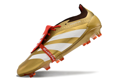 Adidas Predator Elite Foldover Tongue FG Firm Ground Soccer Cleats - Gold/White/Red