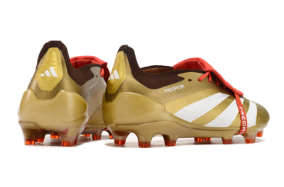 Adidas Predator Elite Foldover Tongue FG Firm Ground Soccer Cleats - Gold/White/Red