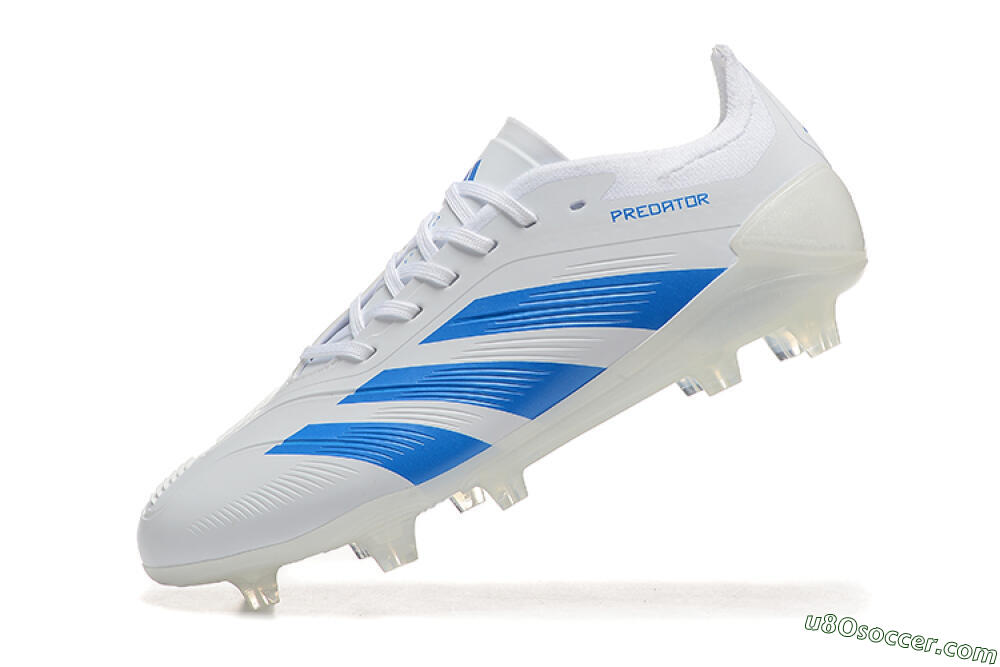 Adidas Predator 24 Elite FG Firm Ground Soccer Cleats - White/Blue 5