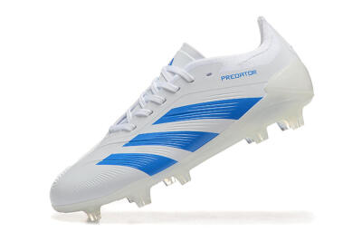Adidas Predator 24 Elite FG Firm Ground Soccer Cleats - White/Blue