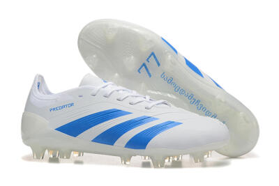 Adidas Predator 24 Elite FG Firm Ground Soccer Cleats - White/Blue