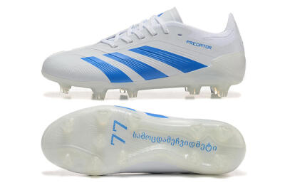Adidas Predator 24 Elite FG Firm Ground Soccer Cleats - White/Blue