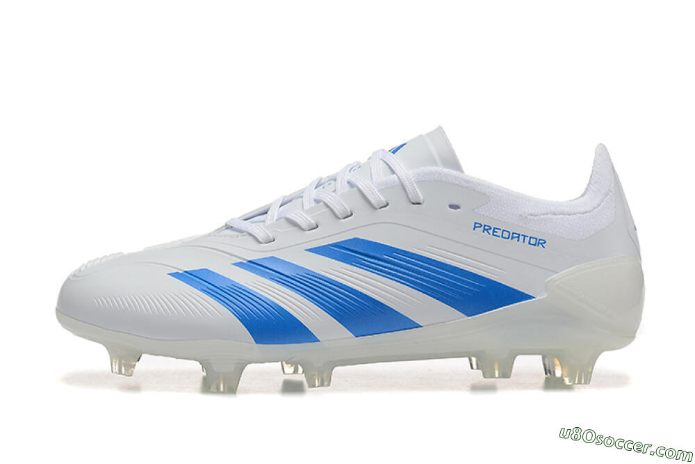Adidas Predator 24 Elite FG Firm Ground Soccer Cleats - White/Blue 2