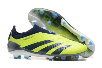 Adidas Predator 24 Elite Laceless FG Firm Ground Soccer Cleats - Yellow/Black/Blue