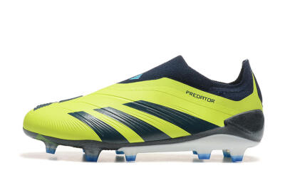Adidas Predator 24 Elite Laceless FG Firm Ground Soccer Cleats - Yellow/Black/Blue
