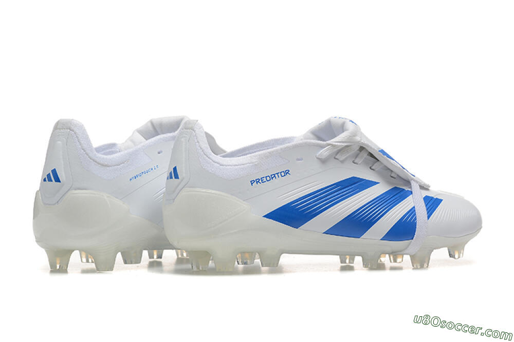Adidas Predator Elite Foldover Tongue FG Firm Ground Soccer Cleats - White/Blue 6
