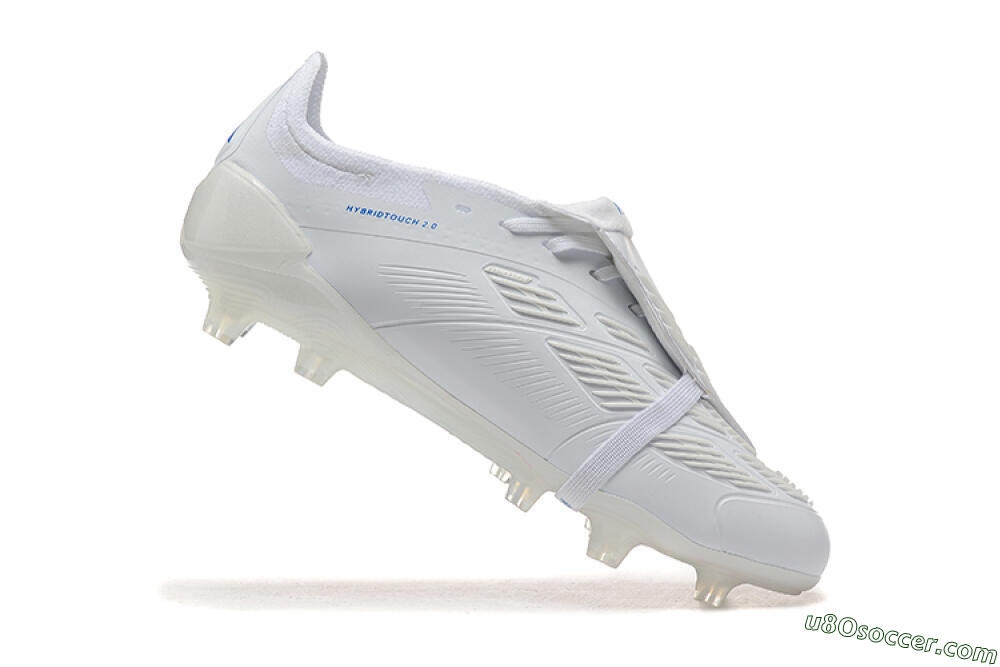 Adidas Predator Elite Foldover Tongue FG Firm Ground Soccer Cleats - White/Blue 4