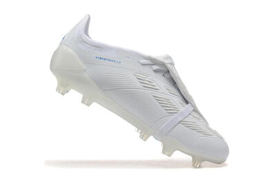 Adidas Predator Elite Foldover Tongue FG Firm Ground Soccer Cleats - White/Blue