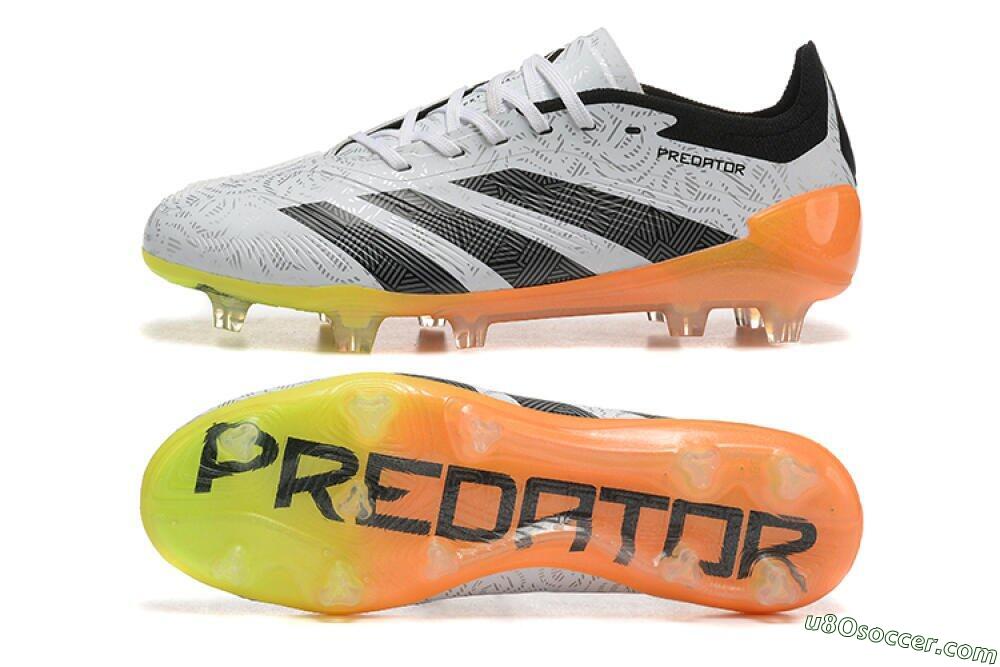 Adidas Predator Accuracy.1 FG Firm Ground Soccer Cleats - White/Black/Orange 0