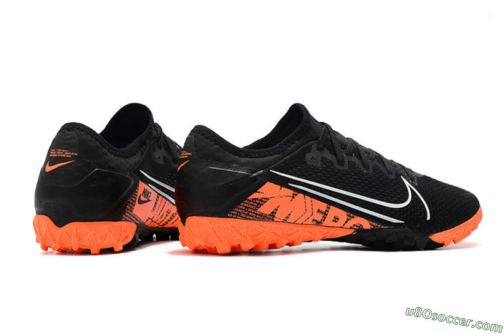Nike Mercurial Vapor 13 Pro TF Artificial Turf Soccer Shoes - Black/Orange 9