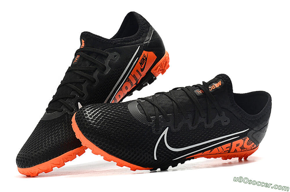 Nike Mercurial Vapor 13 Pro TF Artificial Turf Soccer Shoes - Black/Orange 6