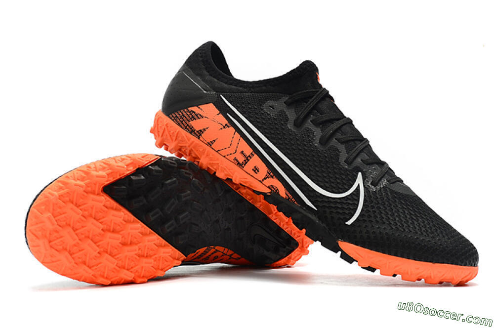 Nike Mercurial Vapor 13 Pro TF Artificial Turf Soccer Shoes - Black/Orange 4