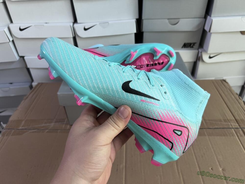 Nike Air Zoom Mercurial Superfly 10 Elite FG Firm Ground Soccer Cleats - Jade/Black/Pink