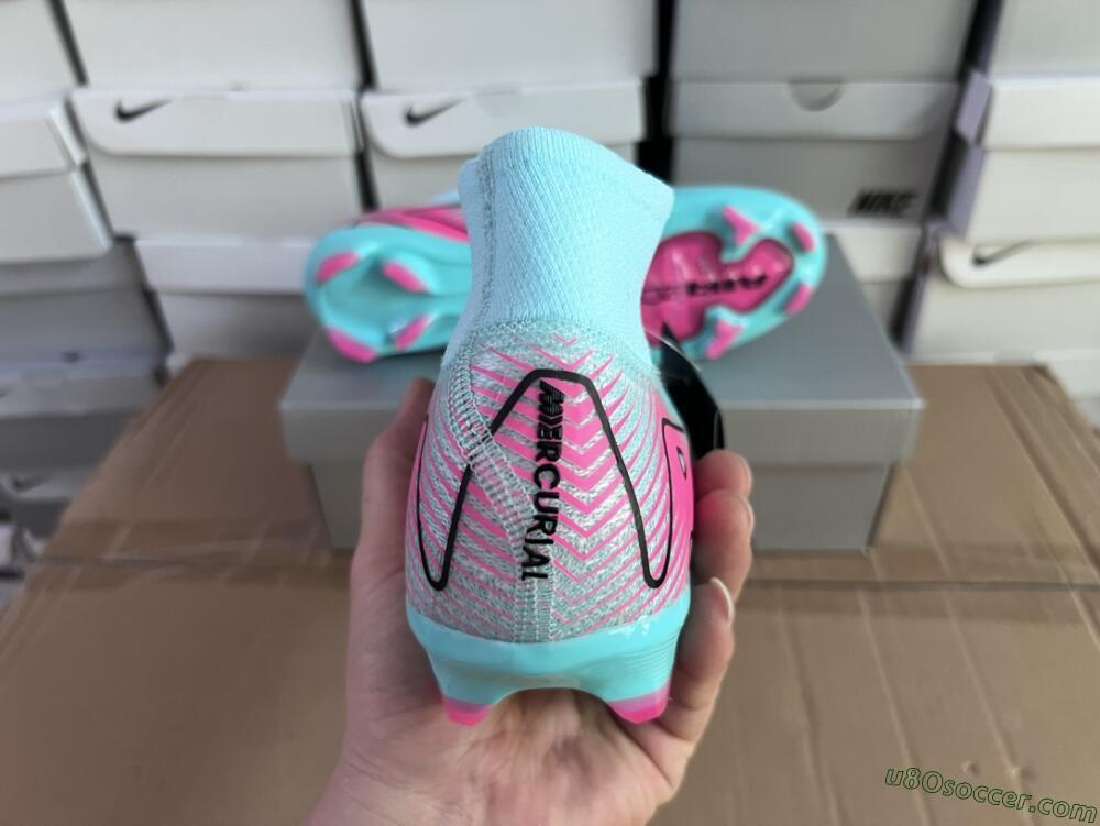 Nike Air Zoom Mercurial Superfly 10 Elite FG Firm Ground Soccer Cleats - Jade/Black/Pink
