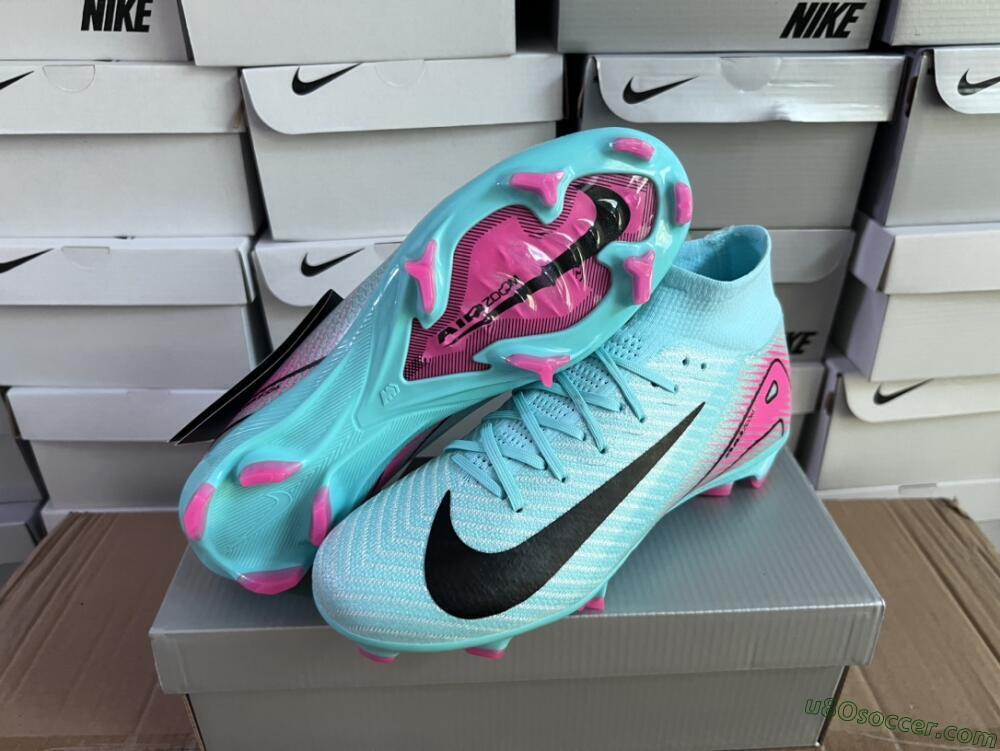 Nike Air Zoom Mercurial Superfly 10 Elite FG Firm Ground Soccer Cleats - Jade/Black/Pink